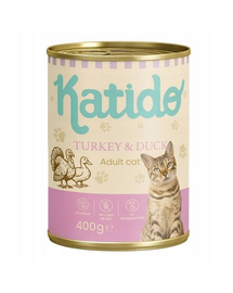 KATIDO Adult Cat Turkey and Duck 400 g pulyka és kacsa lazacolajjal macskák számára