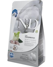 N&D White Dog Adult Medium Maxi Sea Bass, Spirulina, Fennel 2 kg