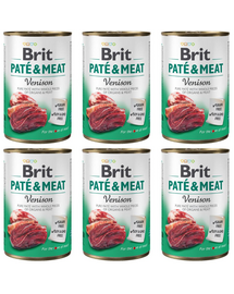 BRIT Pate&Meat venison 6x400 g pasztet z dziczyzną dla psa