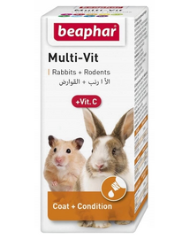 BEAPHAR Multi-Vit + Vit.C Vitamin készítmény nyulak és rágcsálók számára 20 ml