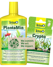 TETRA tápoldat akváriumi növények számára PlantaMin 500 ml + Crypto 10 db tápoldat növények és gyökerek számára INGYEN