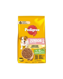 PEDIGREE Junior Mini 500 g kiskutyák számára csirkehússal és zöldségekkel