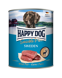 HAPPY DOG Sensible Pure Sweden Vadhús 800g nedves kutyaeledel
