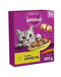 WHISKAS Adult 800 g teljes értékű száraz eledel felnőtt macskáknak finom bárányhússal