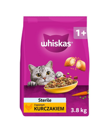 WHISKAS Sterile ízletes csirkével 3,8 kg száraz macskaeledel