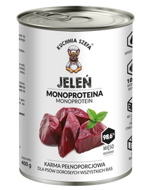 KUCHNIA SZEFA Monoproteina Szarvas 400g nedves kutyaeledel