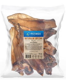 PETMEX Bivaly fül 10 db természetes rágcsáló kutyáknak