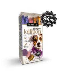 DR MALOU Lollipop Mixed Flavor Liofilizált húsos jutalomfalatok kutyáknak 48g (6 db)