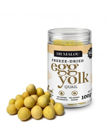DR MALOU Fagyasztva szárított fürjtojás 100g jutalomfalatok kutyáknak és macskáknak
