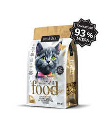 DR MALOU Kitten Liofilizált kaja Csirke kecsketejjel és tojássárgájával 500g száraz kaja kiscicák számára