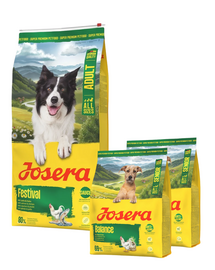 JOSERA Festival 12,5kg válogatós kutyáknak ízletes szósszal + 2x900g táp ingyen