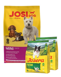 JOSERA JosiDog Mini 10kg + 2x900g INGYENES étel