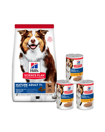 HILL'S Science Plan Canine Mature Adult Lamb & Rice 14 kg idősebb kutyáknak + 3 doboz INGYENES