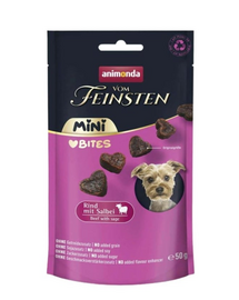 ANIMONDA Vom Feinsten Mini Bites wołowina z szałwią 50g przysmaki dla małych psów