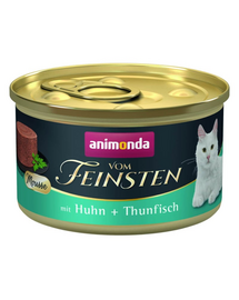ANIMONDA Vom Feinsten Mousse csirkével és tonhallal 85g macskaeledel