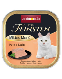 ANIMONDA Vom Feinsten Mild Menue Pulyka és lazac 100g pástétom macskáknak