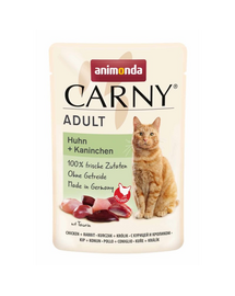 ANIMONDA Carny Adult Pouch Kurczak i królik 85g mokra karma dla kotów