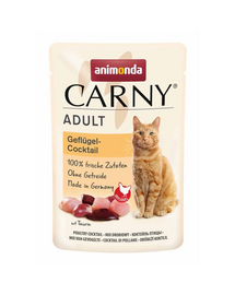 ANIMONDA Carny Adult Pouch Koktajl drobiowy 85g mokra karma dla kotów