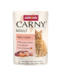 ANIMONDA Carny Adult Pouch Csirke és lazac 85g nedves macskaeledel