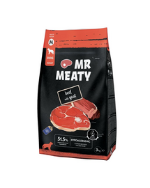 MR MEATY Kutya Marha Kecskével M 3 kg marha kecskével, száraz kutyatáp
