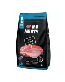 MR MEATY Puppies Veal with Quail L 9 kg borjúhús fürjtojással, száraz táp kölyökkutyáknak