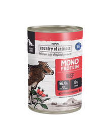 COUNTRY OF ANIMALS Dog Monoprotein Beef 400g marhahús, nedves kutyaeledel