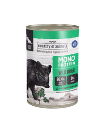 COUNTRY OF ANIMALS Dog Monoprotein Wild Boar 400g vaddisznó, nedves kutyatáp