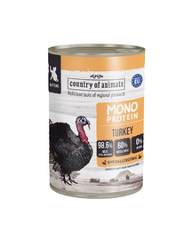 COUNTRY OF ANIMALS Kittens Monoprotein Turkey 400g pulyka, nedves kaja kiscicák számára
