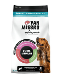 PAN MIĘSKO Derma and Immune kutyáknak, M ropogós 50g