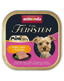 ANIMONDA Vom Feinsten Mini csirkével, libával és petrezselyemmel 100g nedves táplálék kisméretű kutyák számára