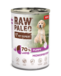 RAW PALEO Monoprotein Lamb Puppy 400g bárányhús, nedves táplálék kölyökkutyák számára