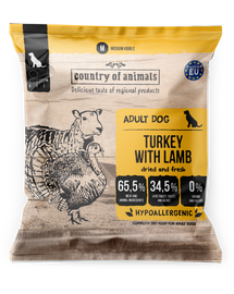 COUNTRY OF ANIMALS Turkey with Lamb M 50g pulyka bárányhússal, száraz kutyatáp