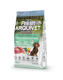 ARQUIVET Fresh Mini ibériai sertéshús 2,5 kg félig nedves táplálék kistestű felnőtt kutyáknak