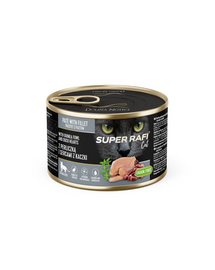 SUPER RAFI Cat z perliczką i sercami z kaczki 185g mokra dla kotów sterylizowanych