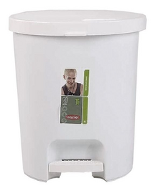 Kosz na śmieci z pedałem 25 l biały
