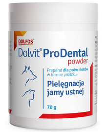 DOLFOS Dolvit ProDental Powder 70g Szájhigiéniai készítmény kutyák és macskák számára
