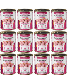 SUPER RAFI Pure Line pulyka édesburgonyával 12x800g nedves táplálék kutyáknak