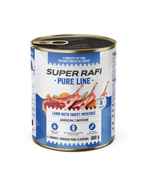 SUPER RAFI Pure Line bárány édesburgonyával 800g nedves kutyatáp