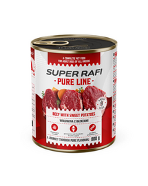 SUPER RAFI Pure Line marhahús édesburgonyával 800g nedves kutyatáp