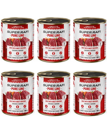 SUPER RAFI Pure Line marhahús édesburgonyával 6x800g nedves kutyatáp
