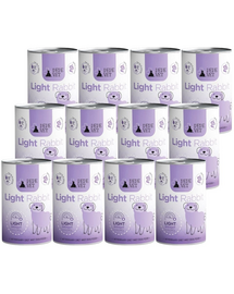 PAKA ZWIERZAKA PEPE Vet Light Rabbit 12x400 g nedves táplálék kutyáknak a túlsúly csökkentésére