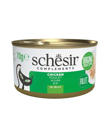 SCHESIR Complements Csirke zselében 70 g kiegészítő nedves táplálék macskáknak