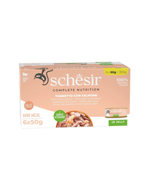 SCHESIR Tonhal lazaccal zselében 6x50 g nedves táplálék macskáknak
