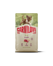 CARNILOVE True Fresh Dog Duck Puppies 4 kg sucha karma ze świeżą kaczką dla szczeniąt