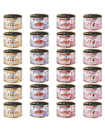 SUPER RAFI Mini Mix 4 Íz 24x185g nedves táplálék kisméretű kutyáknak