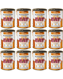 SUPER RAFI Pure Line kaczka z batatami 12x800g mokra karma dla psa