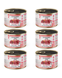 SUPER RAFI Mini Pure Line marhahússal és batátával 6x185g nedves táplálék kisméretű kutyák számára