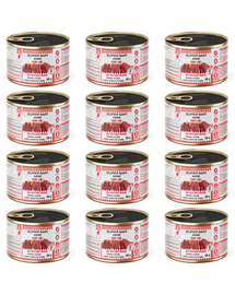SUPER RAFI Mini Pure Line marhahússal és batátával 12x185g nedves táplálék kisméretű kutyák számára
