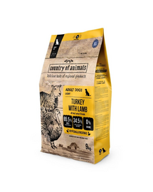 COUNTRY OF ANIMALS Dog Turkey with Lamb M 9 kg pulyka bárányhússal, száraz kutyatáp