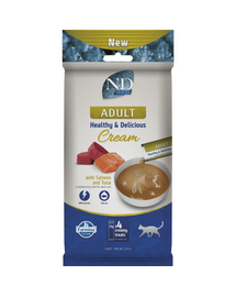 FARMINA N&D Ocean Cat Creamy Salmon and Tuna 60 g lazac és tonhal ízű, krémes jutalom macskáknak